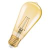Vintage 1906 Edison 22 Filament 2.5W 824 Gold E27 - 