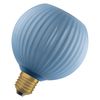 DECOR LED FLAT LAMP 3.5W 827 E27 Non-DIM IN COLOURED GLASS GLOBE BLUE - 