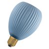 DECOR LED FLAT LAMP 3.5W 827 E27 Non-DIM IN COLOURED GLASS OVAL BLUE - 