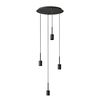 Decor Pendant Needle Plate 4xE27 Dark Grey - 