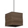 Decor Cardboard Square Pendant E27 Brown - 