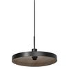Decor Plate Pendant E27 Black Wood Decor - 