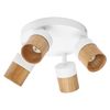 LED Spot Half Wood Line Plate 4xGU10 White and Wood Decor - 