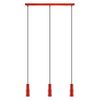 Decor Bolty Pendant 3xE27 Red - 