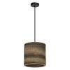 Decor Cardboard Cylinder Pendant E27 Brown - 