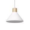 Decor Plaster Wood Pendant 220 mm E27 White - 