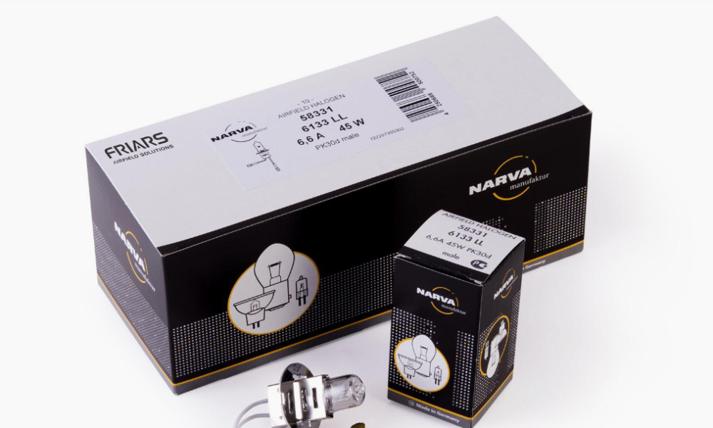 Лампа аэродромная NARVA 6133LL 6,6A 45W 2000h PK30d male connector