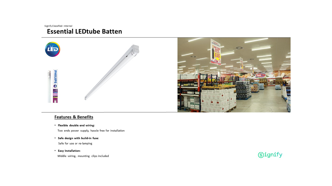 BN015C BARE L1200 RT (под LED T8 1200mm 1ст) - свет-к PHILIPS - , изображение 3