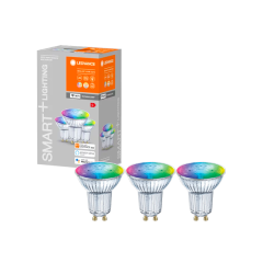 WiFi SPOT GU10 Dim 40 45°   4.9 W/ RGBW 2700K...6500K GU10 350Lm Экопак1X3 RU OSRAM - 