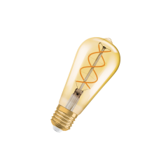 Vintage 1906 LED CL Edison  FIL-спираль GOLD 25  non-dim  5W/820 E27 140x64мм - капля OSRAM - 