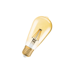 Vintage 1906 LED CL Edison  DIM  FIL GOLD 55  7W/825 E27 145x64мм - капля OSRAM - 
