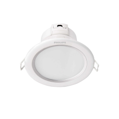 DOWNLIGHT, 8Вт, IP20, 2700K, белый+серебр, отв.d-125мм (кругл, встраив) - LED св-к PHILIPS - 