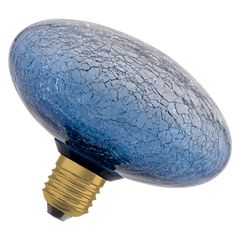 DECOR LED FLAT LAMP 3.5W 827 E27 Non-Dim IN CRACKED GLASS FLATTENED BLUE - 