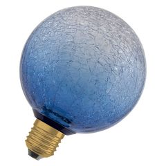 DECOR LED FLAT LAMP 3.5W 827 E27 Non-Dim IN CRACKED GLASS ROUND BLUE - 