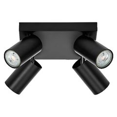 LED Spot Octagon GU10 Black Plate 4x3.4W 927 DIM - 