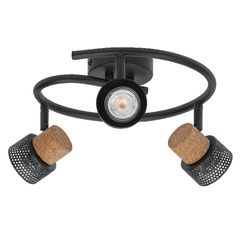 Decor Spot Cork GU10 Black Spiral 3x3.4W 927 DIM - 