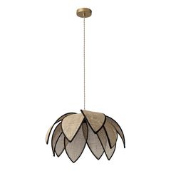 Decor Rattan Lotus Pendant 480 E27 Brown - 