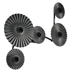 Decor Plisse Wall 5 x E27 Dark Grey - 