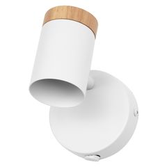 LED Spot Stamp 1xGU10 White and Wood - 