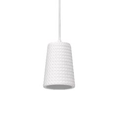 Decor Plaster Cone Pendant E27 White - 