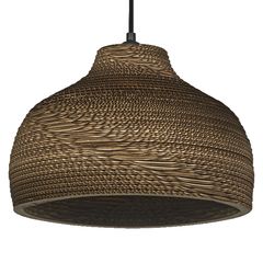 Decor Cardboard Hat Pendant E27 Brown - 