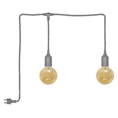 ENDURA® Decor Portable Pendant 6m 2X2.5W 824 Plug E27 Grey - 