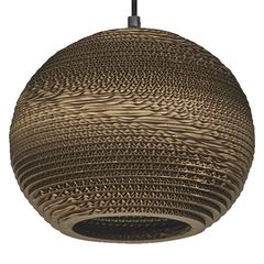 Decor Cardboard Ball Pendant E27 Brown - 