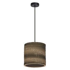 Decor Cardboard Cylinder Pendant E27 Brown - 
