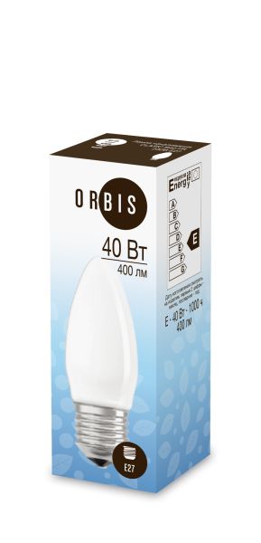 ORBIS CLASSIC B FR  40W  230V E27 (свеча матовая d35x99) - лампа - , изображение 2