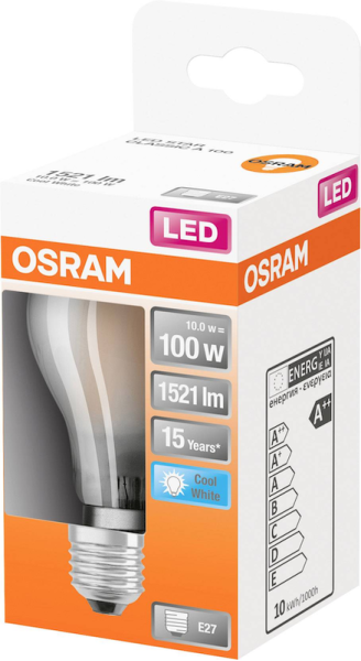 10W/840 (=100W) E27 LED STAR  320°  1521lm матов - LED лампа OSRAM - , изображение 2