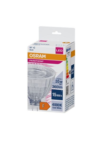 MR11 4.2W/840 (=35W) 36° 12V GU4 PARATHOM SPOT - LED ЛАМПА OSRAM - , изображение 2