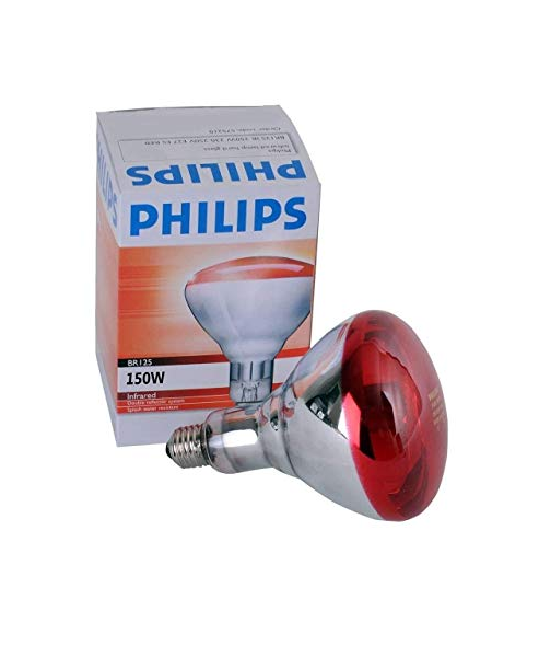 PHILIPS  R125  IR150RH  E27 230-250V d125x173 красная - инфракрасная лампа - , изображение 3