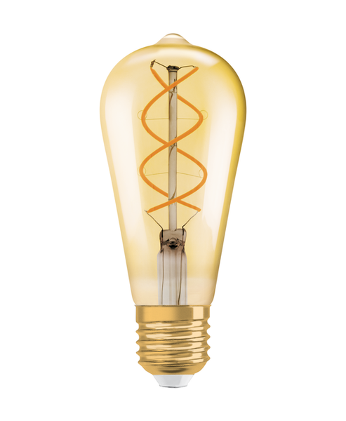 Vintage 1906 Edison 28 Filament DIM 4W 820 Gold E27 - , изображение 2