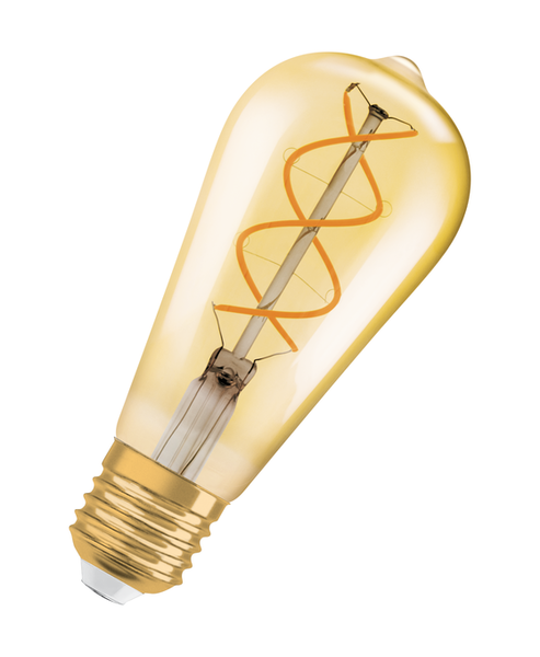 Vintage 1906 Edison 28 Filament DIM 4W 820 Gold E27 - 