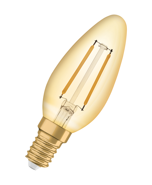 Vintage 1906 Classic B 22 Filament 2.5W 824 Gold E14 - 