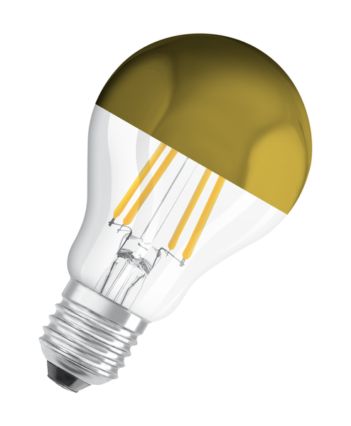 LED Star Classic A 50 Filament Mirror Gold 6.5W 827 Clear E27 - 