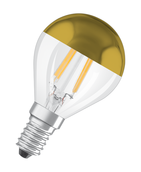 LED Star Classic P 34 Filament Mirror Gold 4W 827 Clear E14 - 