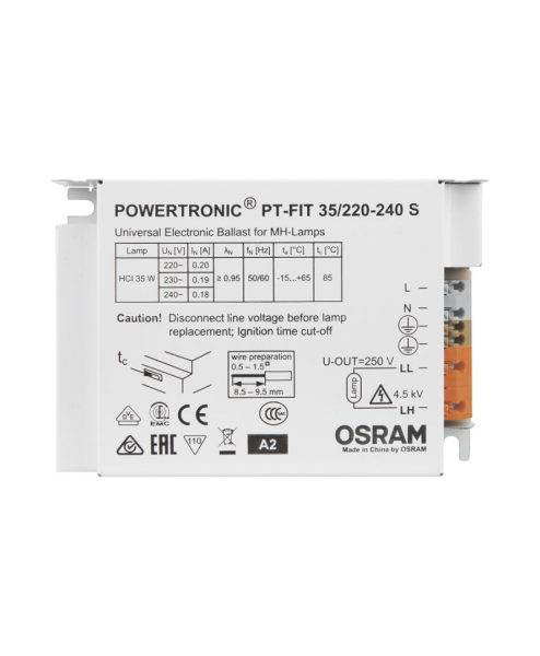 PT-fit 35/230-240 S 110x75x30мм - ЭПРА для МГЛ OSRAM - , изображение 2