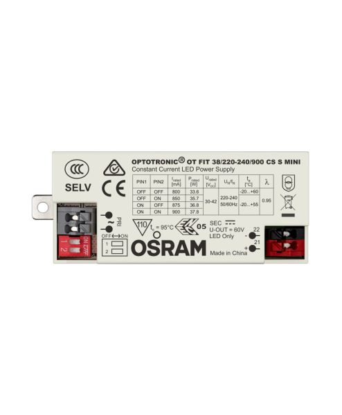 LED драйвер OT FIT 38W 220-240V 800/850/875/900mA 27-37.8W  30-42V 87x35x22mm OSRAM - , изображение 2