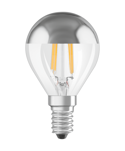 LED Star Classic P 31 Filament Mirror 4W 827 Silver E14 - , изображение 3