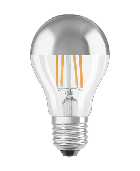 LED Star Classic A 50 Filament Mirror Silver 6.5W 827 Clear E27 - , изображение 3