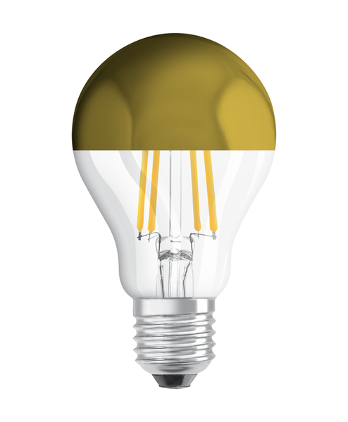 LED Star Classic A 50 Filament Mirror Gold 6.5W 827 Clear E27 - , изображение 4