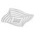 Orbis Waves 480x480mm 43W Tunable White DIM Remote White - 