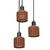 Decor Clay Windows Pendant PL 3XE27 Brown - 