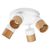 LED Spot Half Wood Line Plate 4xGU10 White and Wood Decor - 