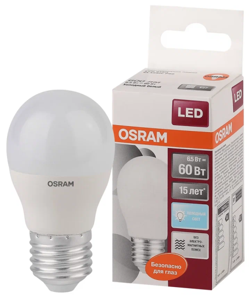 LS CLP 60  6.5W/840 (=60W) 220-240V FR  E27 550lm  200* 15000h - LED лампа OSRAM - , изображение 2