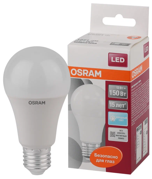 13W/840 (=150W) E27 LED Star матовая - LED лампа груша OSRAM - , изображение 2