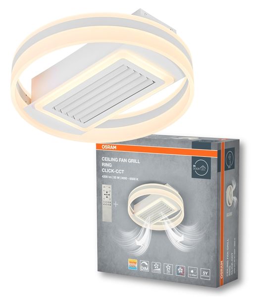 Ceiling Fan Grill Ring 55W CCT White - , изображение 2