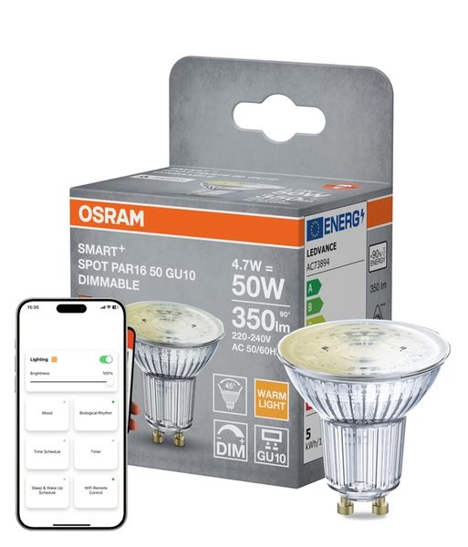 SMART+ MATTER Dimmable Spot PAR16 50 45° 4.7W GU10 Single Pack - , изображение 5