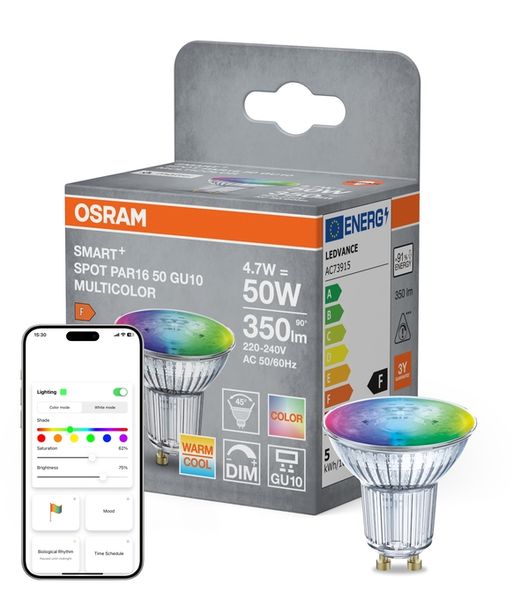 SMART+ MATTER Multicolor Spot PAR16 50 45° 4.7W GU10 - , изображение 7